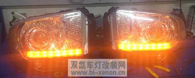 泉州炫风改灯--丰田坦途改海拉5双光透镜