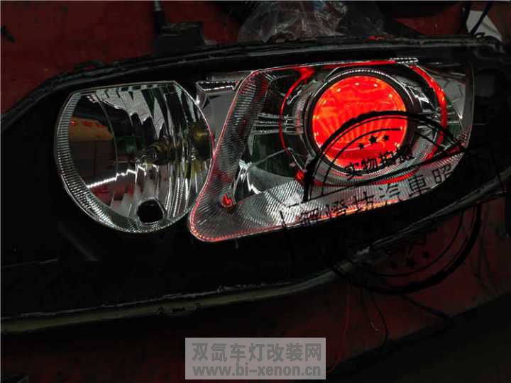 思域升级氙气双光透镜 大灯总成 专车专用日行灯 北京改灯就找丰台解灯坊专业改装店